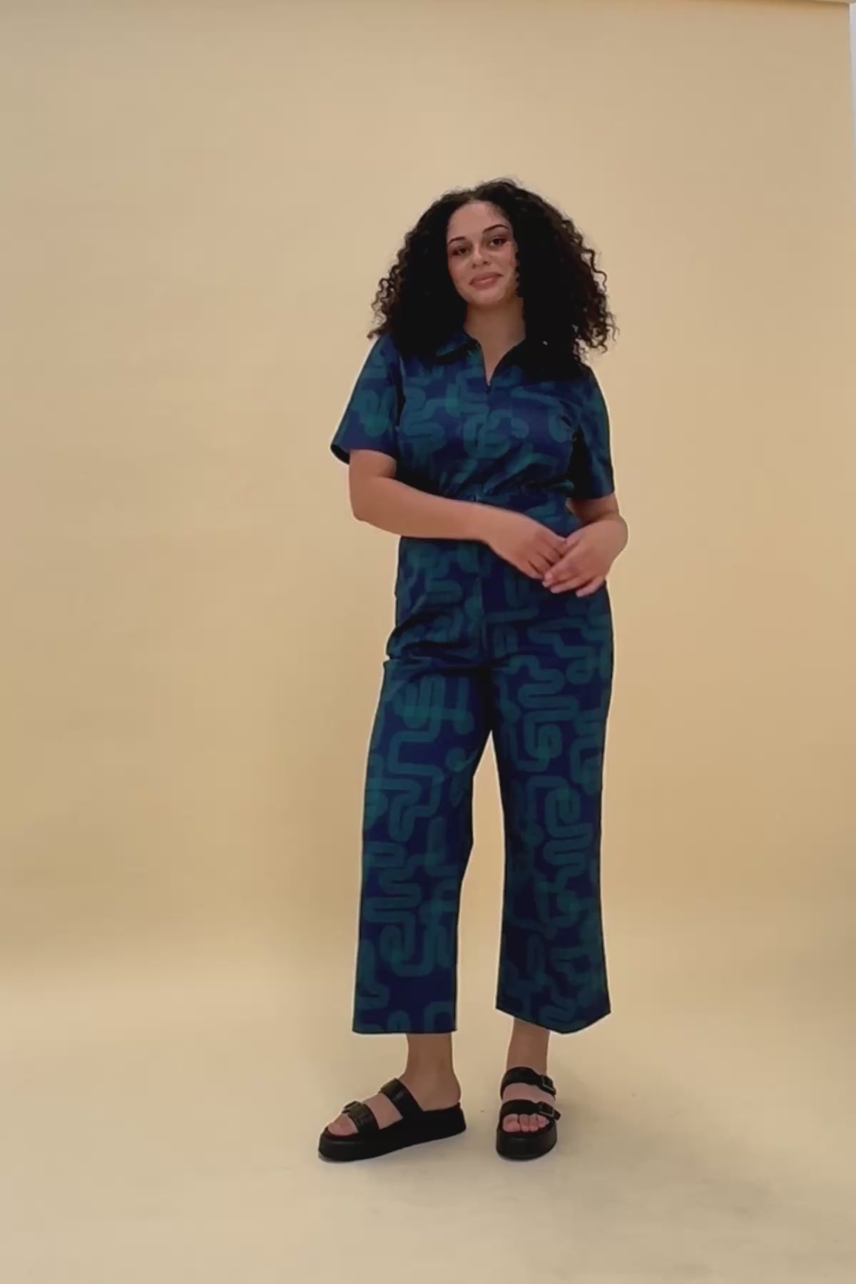 Woman wearing Frock Me Out LABYRINTH Freestyler Jumpsuit