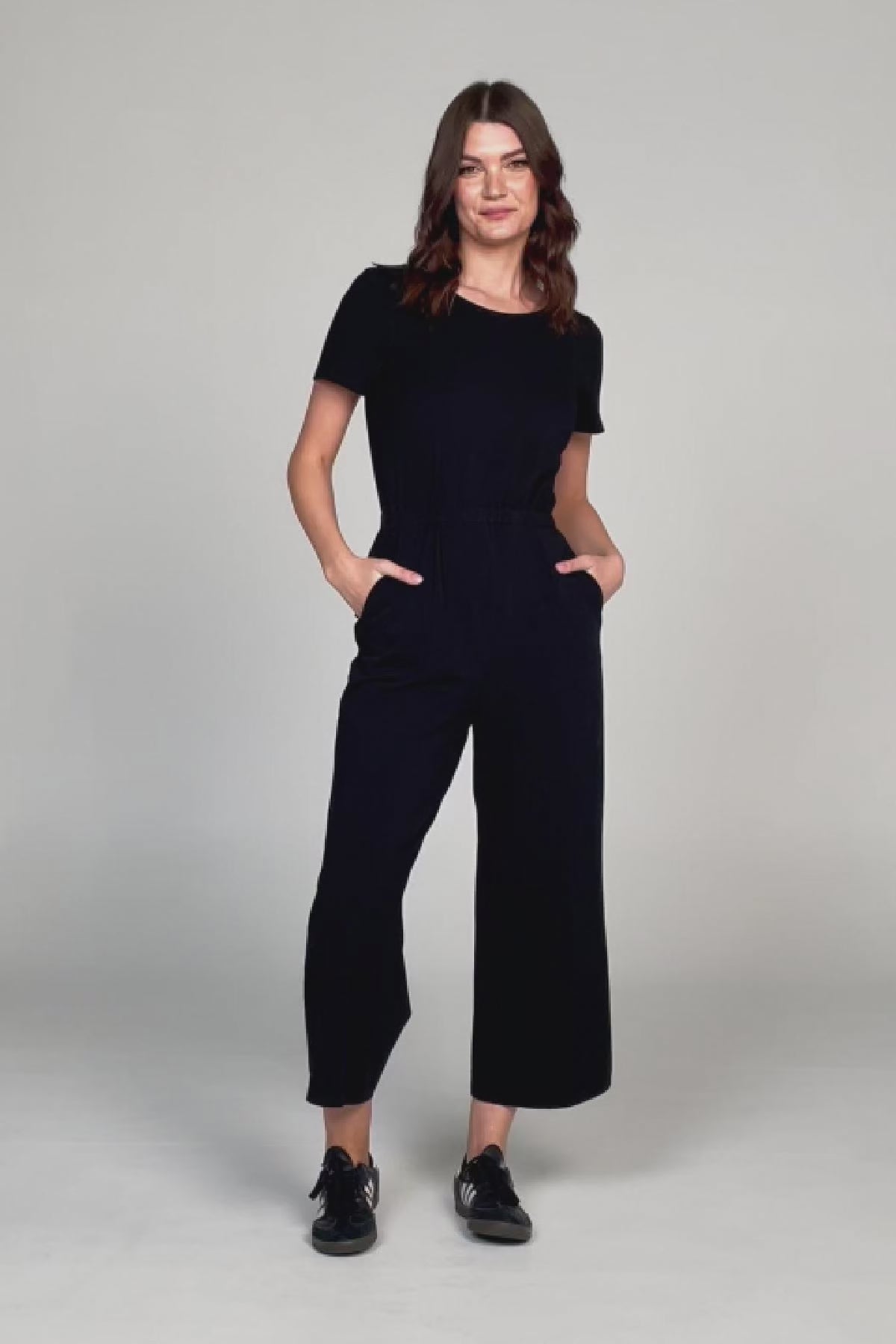 BLACK Stretch Jersey Jumpsuit